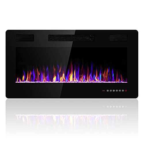 Electactic Electric Fireplace, Recessed and Wall Mounted
