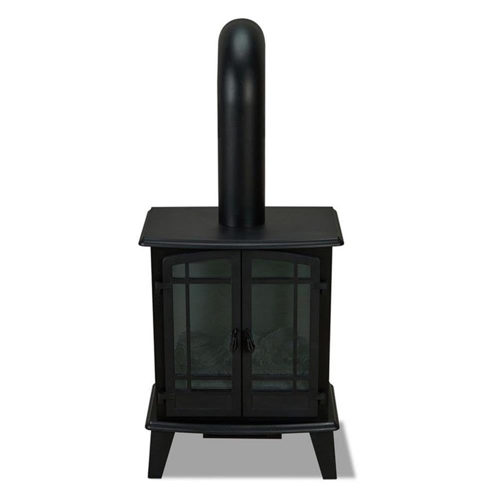25" Electric Fireplace Stove with Realistic Log Flame Effect, Adjustable Thermostat & Auto Shut-Off