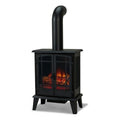 25" Electric Fireplace Stove with Realistic Log Flame Effect, Adjustable Thermostat & Auto Shut-Off