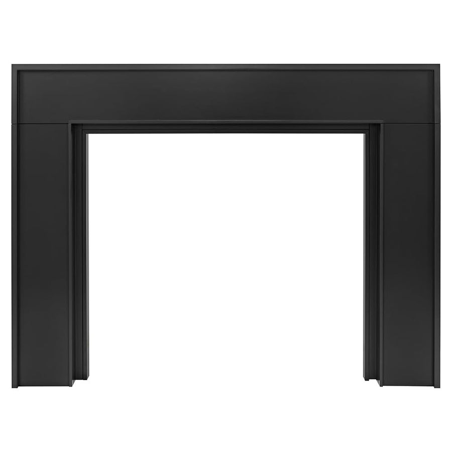 Modern Wood Fireplace Mantel Surround Kit with Shelf, Minimalist Poplar Design