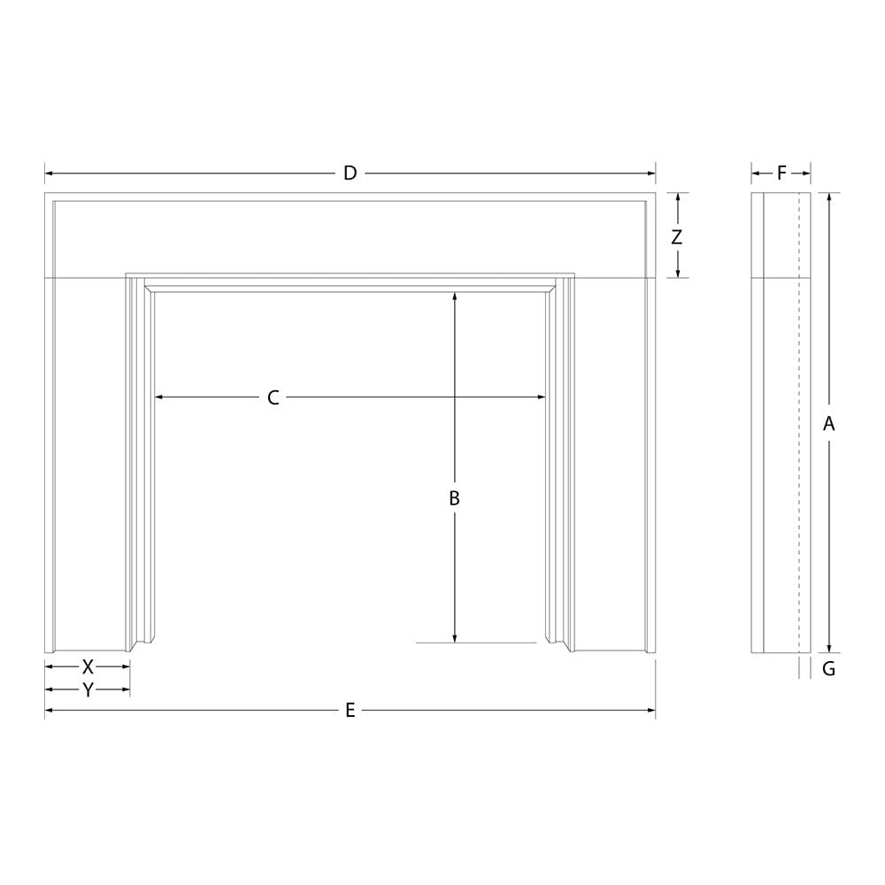 Modern Wood Fireplace Mantel Surround Kit with Shelf, Minimalist Poplar Design