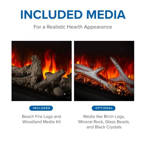 50" FlexMount Electric Fireplace with Wi-Fi, Voice & App Control, Built-In or Wall Mount