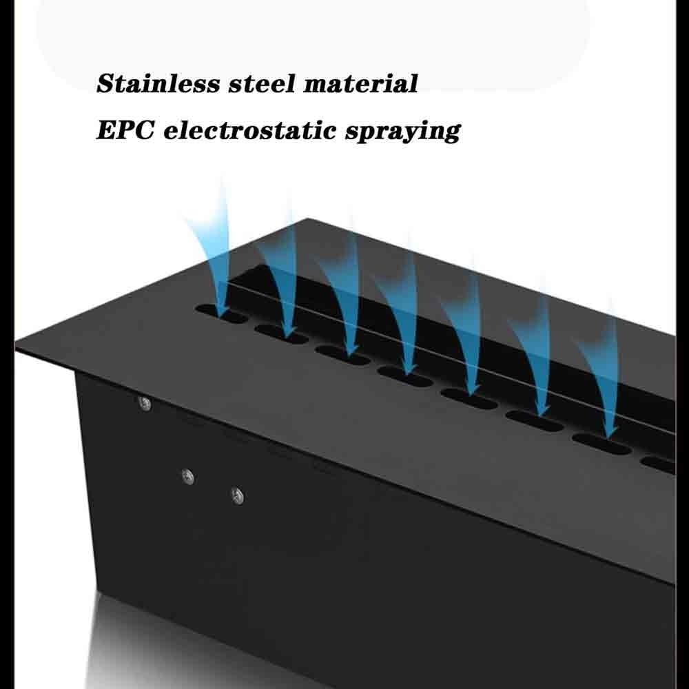 Recessed Water Vapor Electric Fireplace with LED Realistic Flame & Touch/Remote Control