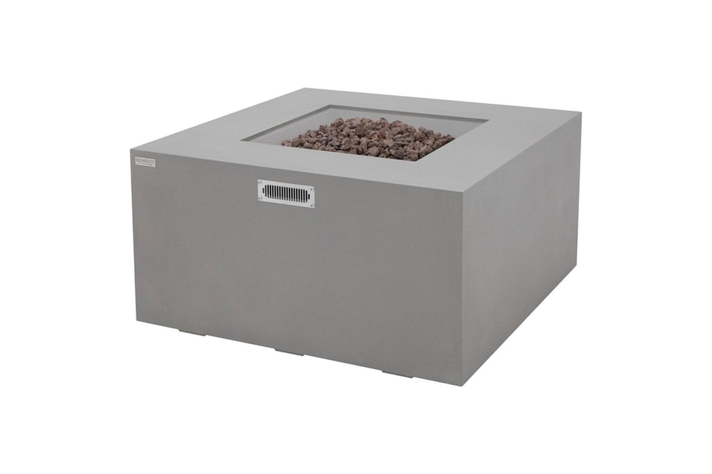 Square Outdoor Fire Pit Table with Canvas Cover & Lava Rocks for Patio and Backyard Use