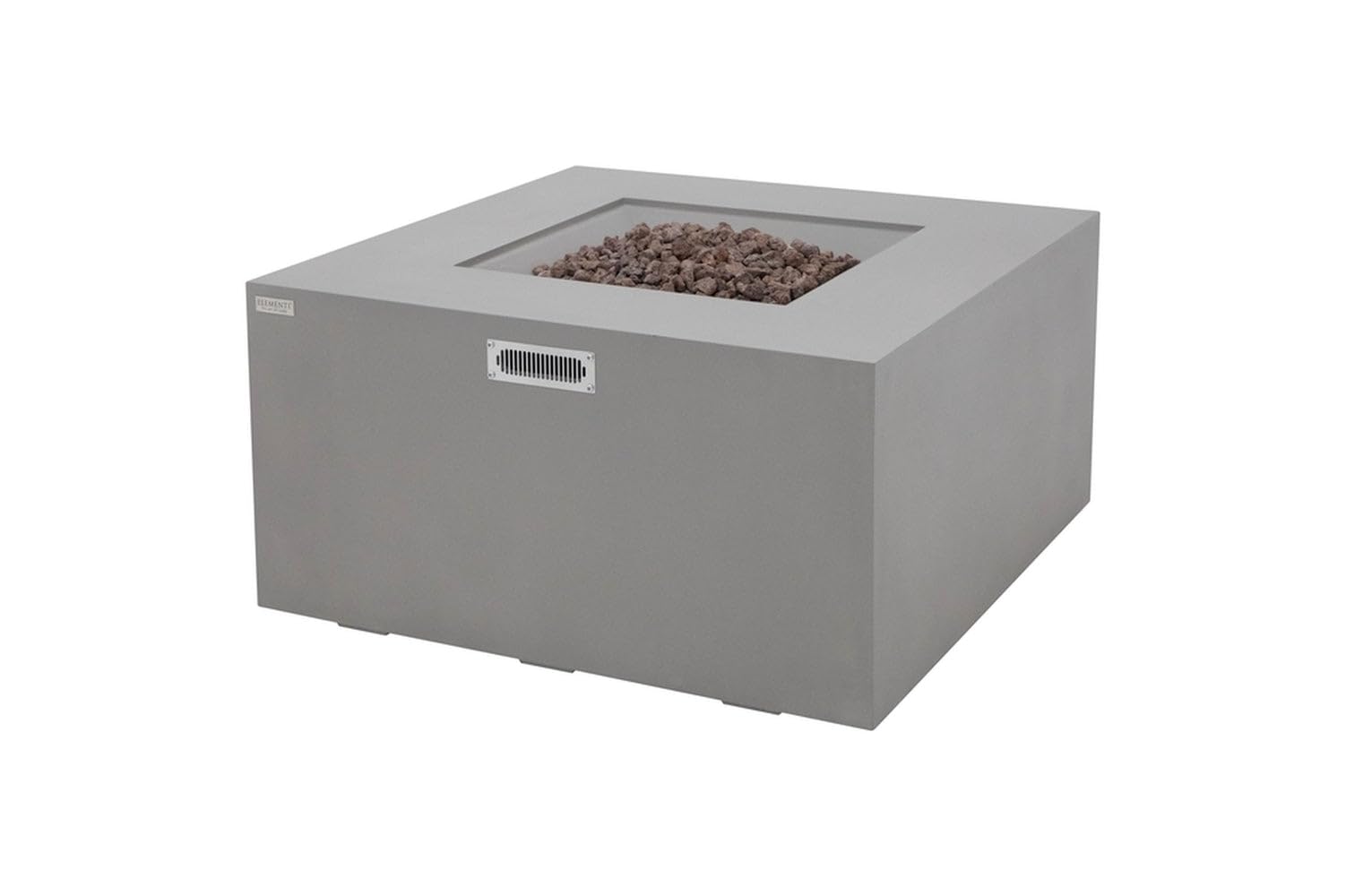 Square Outdoor Fire Pit Table with Canvas Cover & Lava Rocks for Patio and Backyard Use