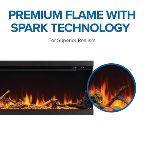 50" FlexMount Electric Fireplace with Wi-Fi, Voice & App Control, Built-In or Wall Mount