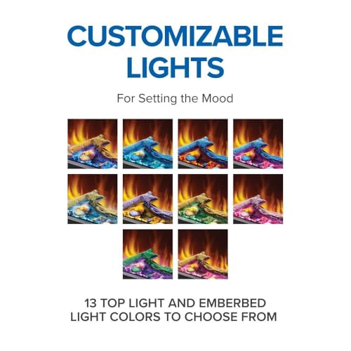 50" FlexMount Electric Fireplace with Wi-Fi, Voice & App Control, Built-In or Wall Mount