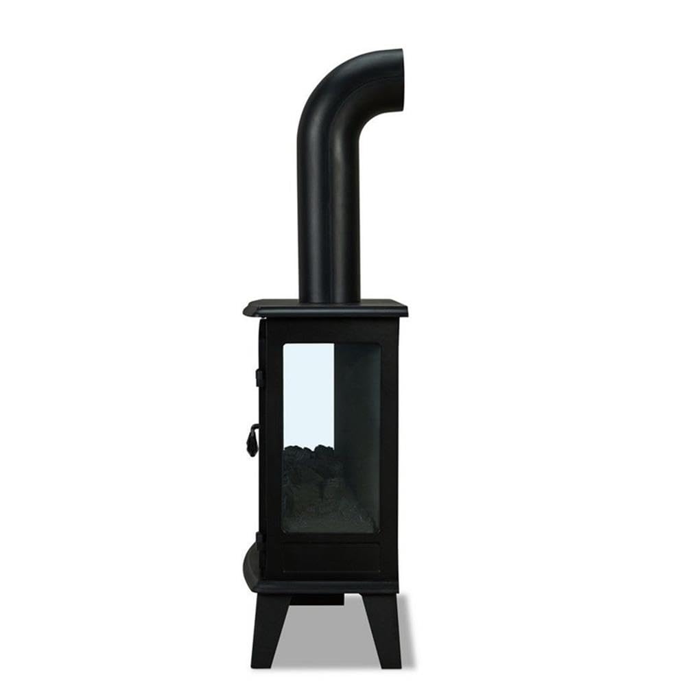 25" Electric Fireplace Stove with Realistic Log Flame Effect, Adjustable Thermostat & Auto Shut-Off