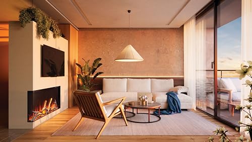 50" FlexMount Electric Fireplace with Wi-Fi, Voice & App Control, Built-In or Wall Mount