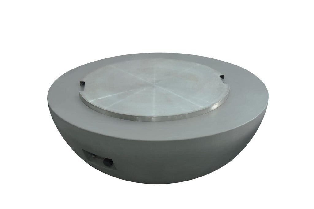 42" Concrete Fire Pit Bowl with Electronic Ignition, Lava Rock & Canvas Cover
