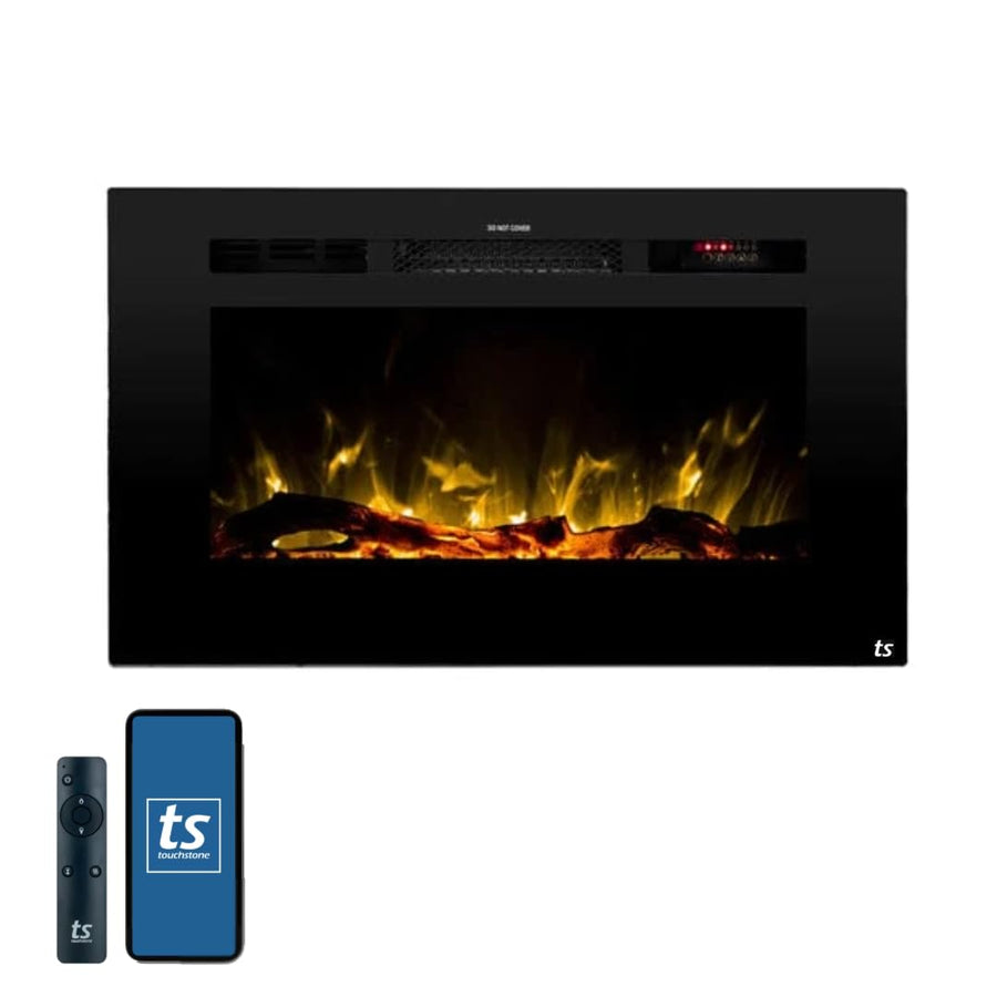 Touchstone Sideline Recessed Mounted Electric Fireplace