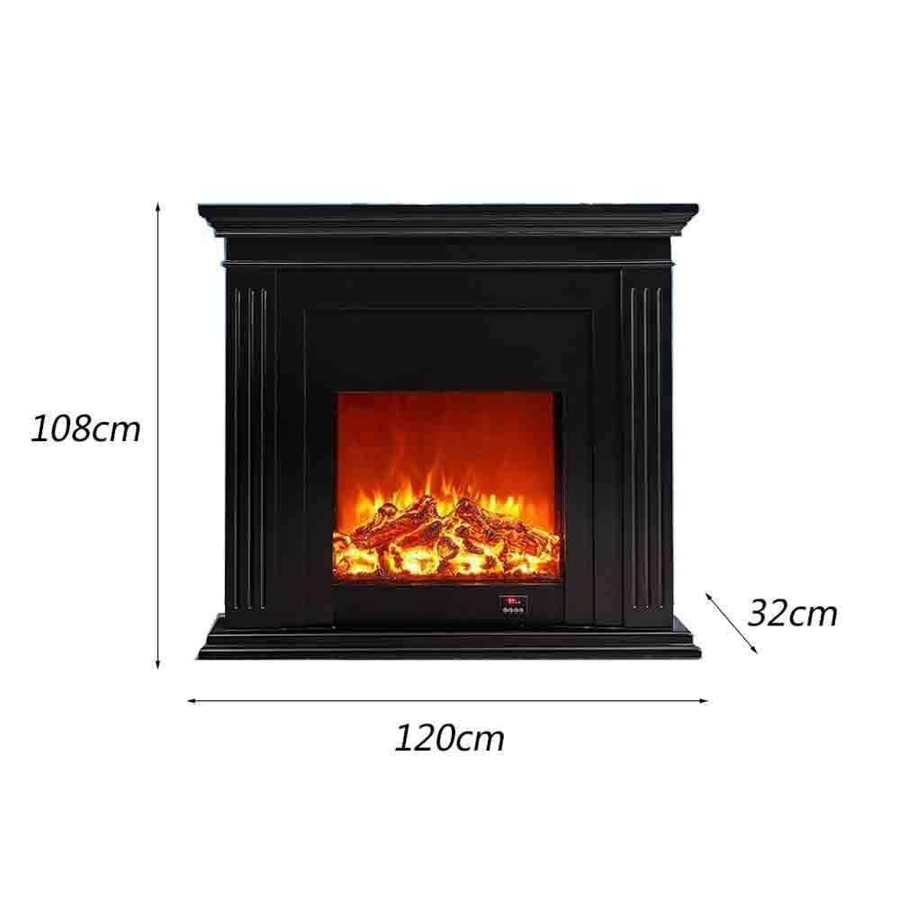 39.3"/47.2" Electric Fireplace with Mantel, Adjustable LED Flame & Freestanding Design