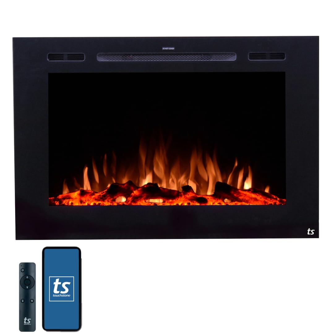 Touchstone Sideline Recessed Mounted Electric Fireplace