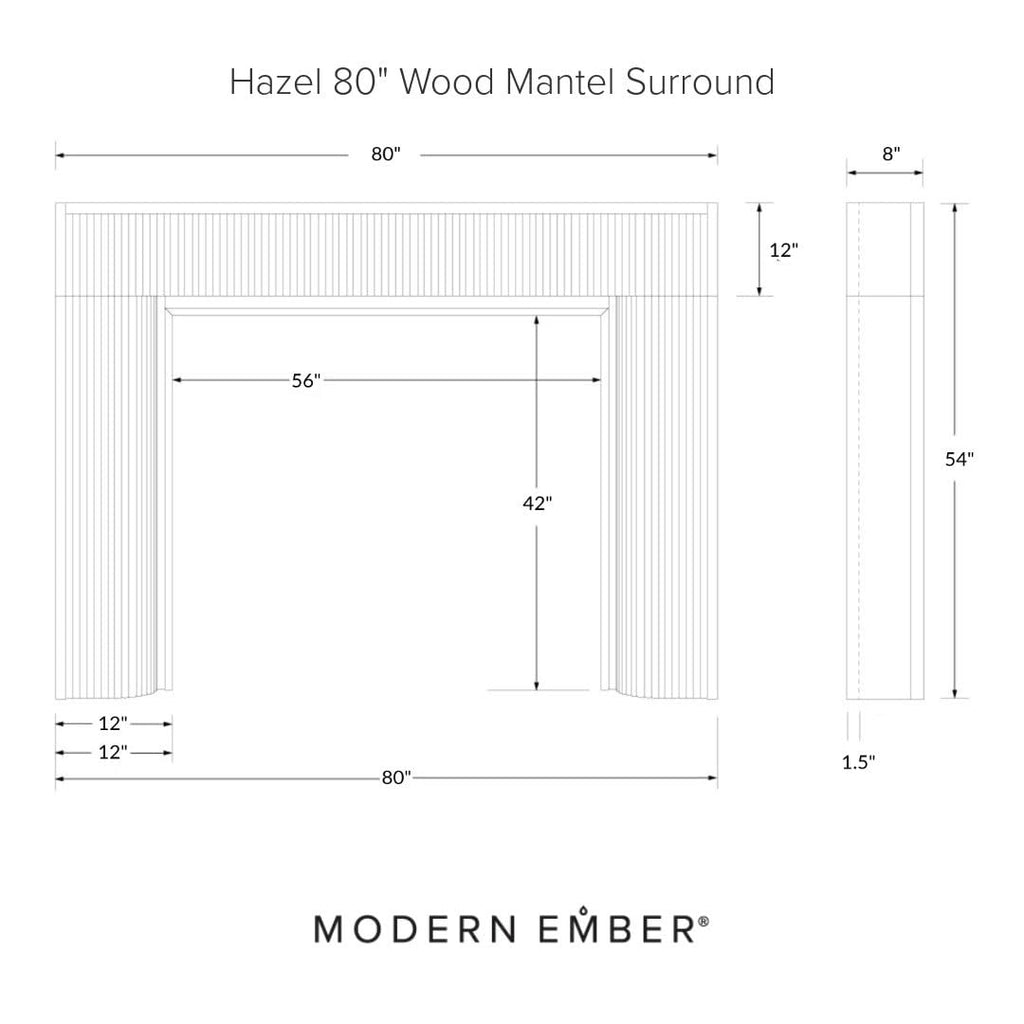 Modern Ember Hazel Wood Fireplace Mantel Surround Kit - Parent