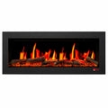 Ultra-Slim Electric Fireplace with Multi-Flame LED, Driftwood Logs, River Rocks & App Control 45"