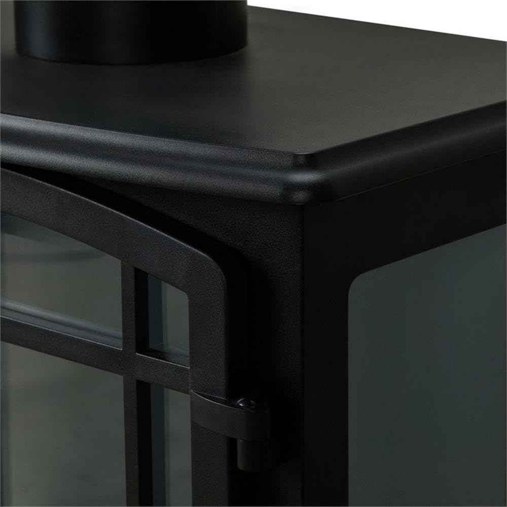 25" Electric Fireplace Stove with Realistic Log Flame Effect, Adjustable Thermostat & Auto Shut-Off