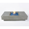 60" Concrete Fire Pit Table with Fire Glass for Patio, Garden & Outdoor Heating