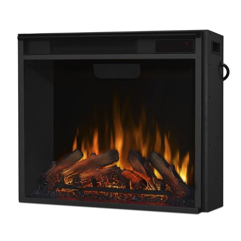 Solid Wood Corner Fireplace TV Stand with Remote Control, Adjustable LED Flame & 1500W Heater