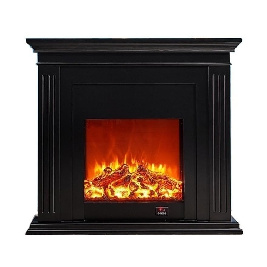 39.3"/47.2" Electric Fireplace with Mantel, Adjustable LED Flame & Freestanding Design