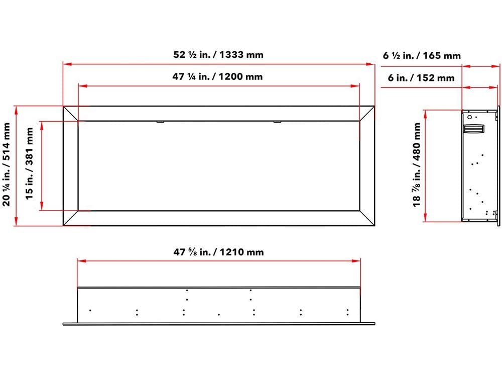 Dynasty LED Smart Control Flush-Mount Electric Fireplace