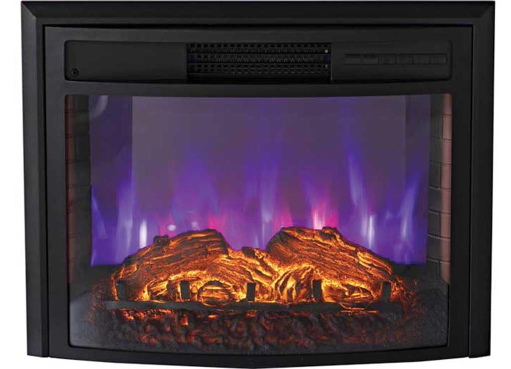 Greystone - Greystone 26" Electrical Fireplace, Remote, and Trim KIT, Curved