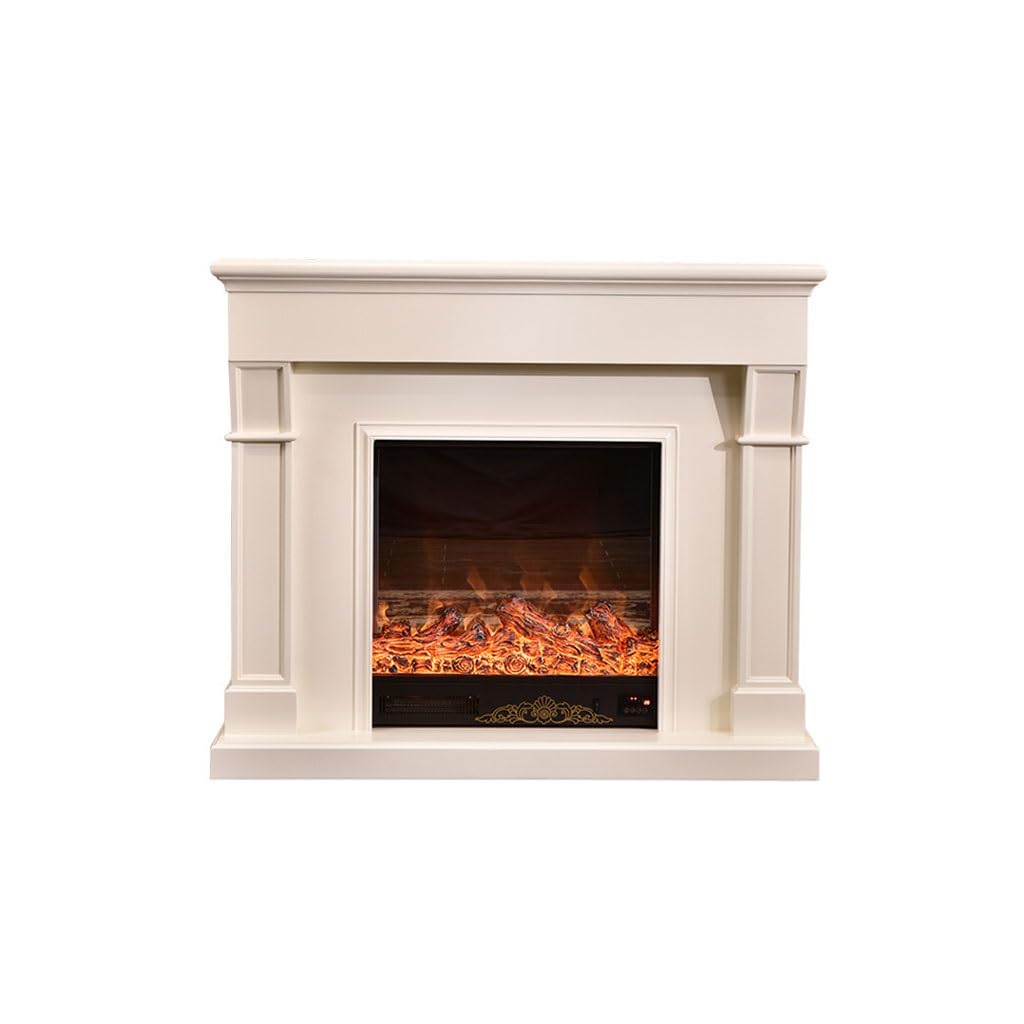 European Style Water Vapor Fireplace with Simulated Flame & Carved Mantel Design