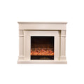 European Style Water Vapor Fireplace with Simulated Flame & Carved Mantel Design