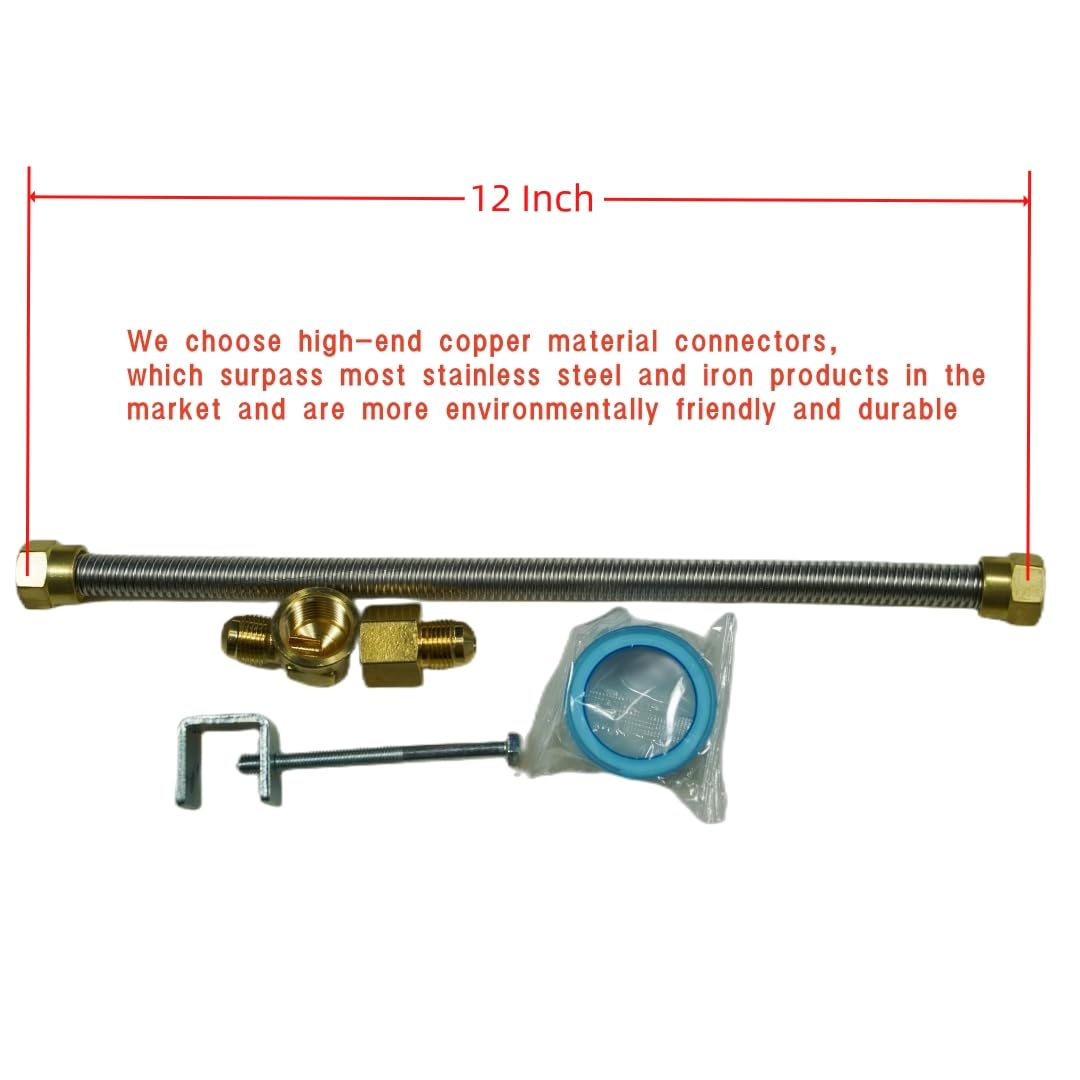18" Gas Fireplace Burner Pan for Gas Logs & Fire Pits, Propane Compatible