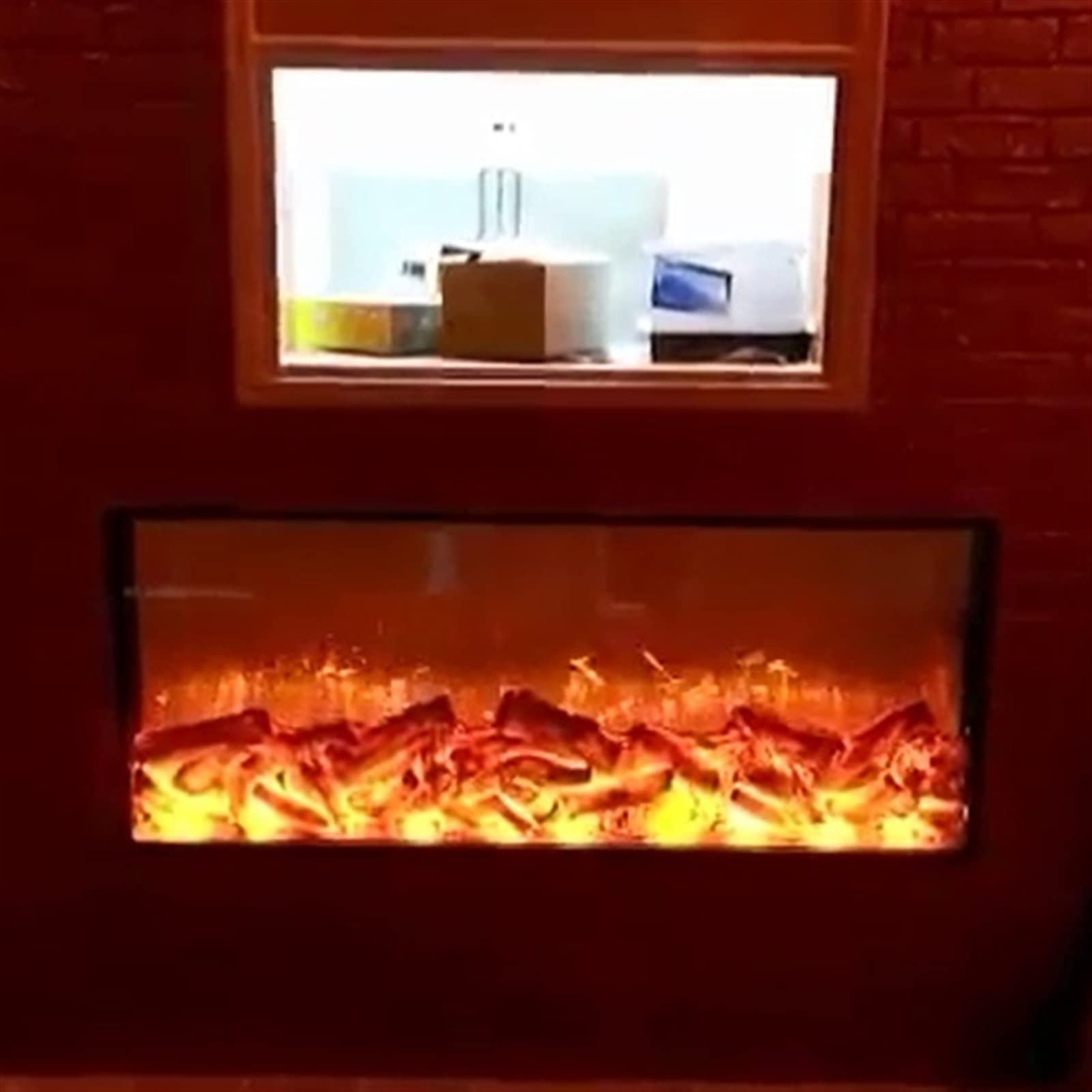 3D Water Vapor Electric Fireplace with Simulated Flame Effect, Recessed 31–59 Inch Design