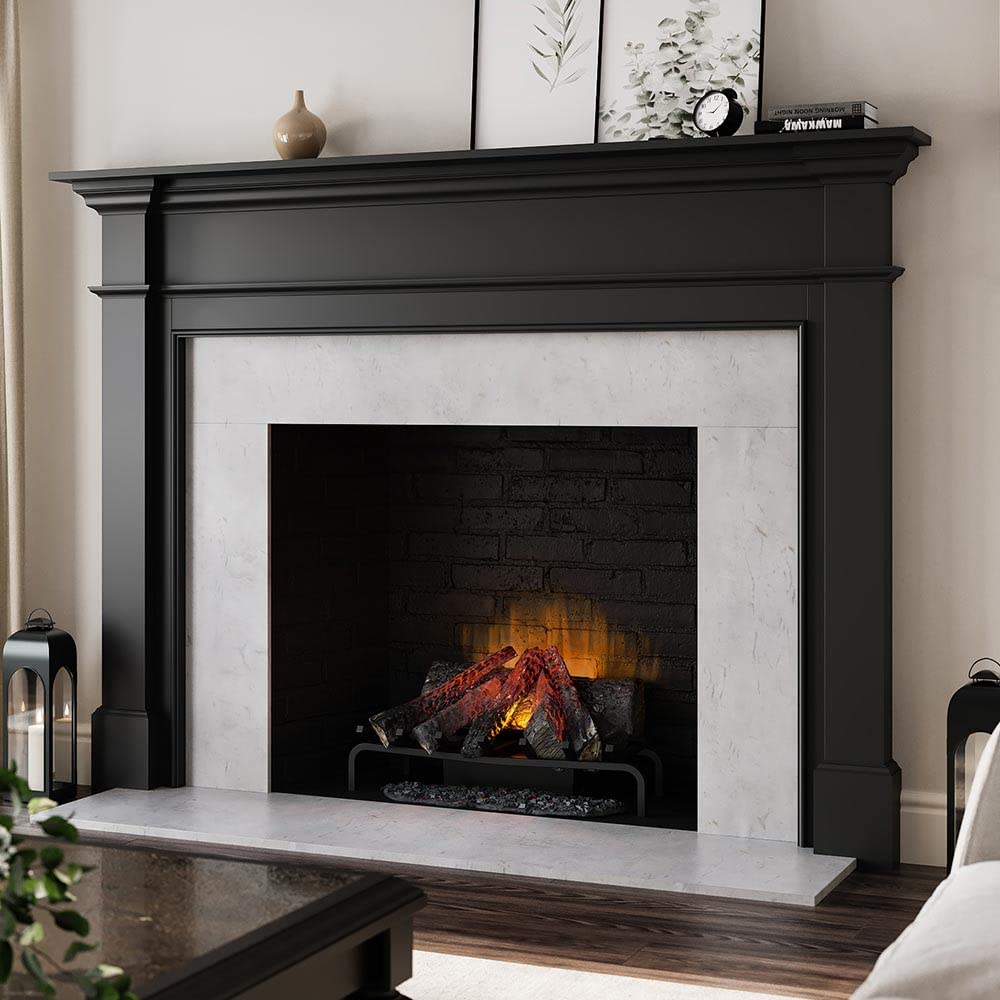 Modern Ember Lakeport Traditional Wood Fireplace Mantel Surround Kit - Parent