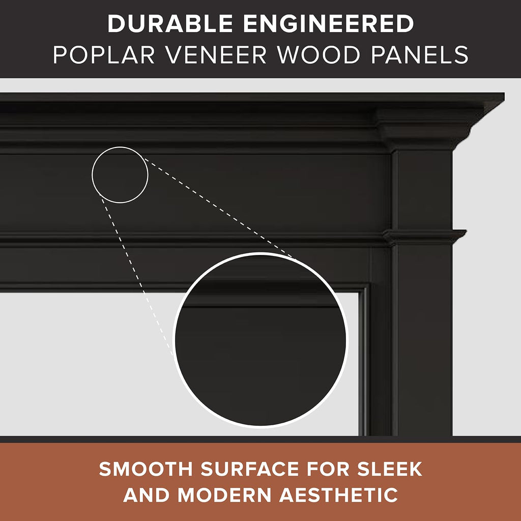 Modern Ember Lakeport Traditional Wood Fireplace Mantel Surround Kit - Parent