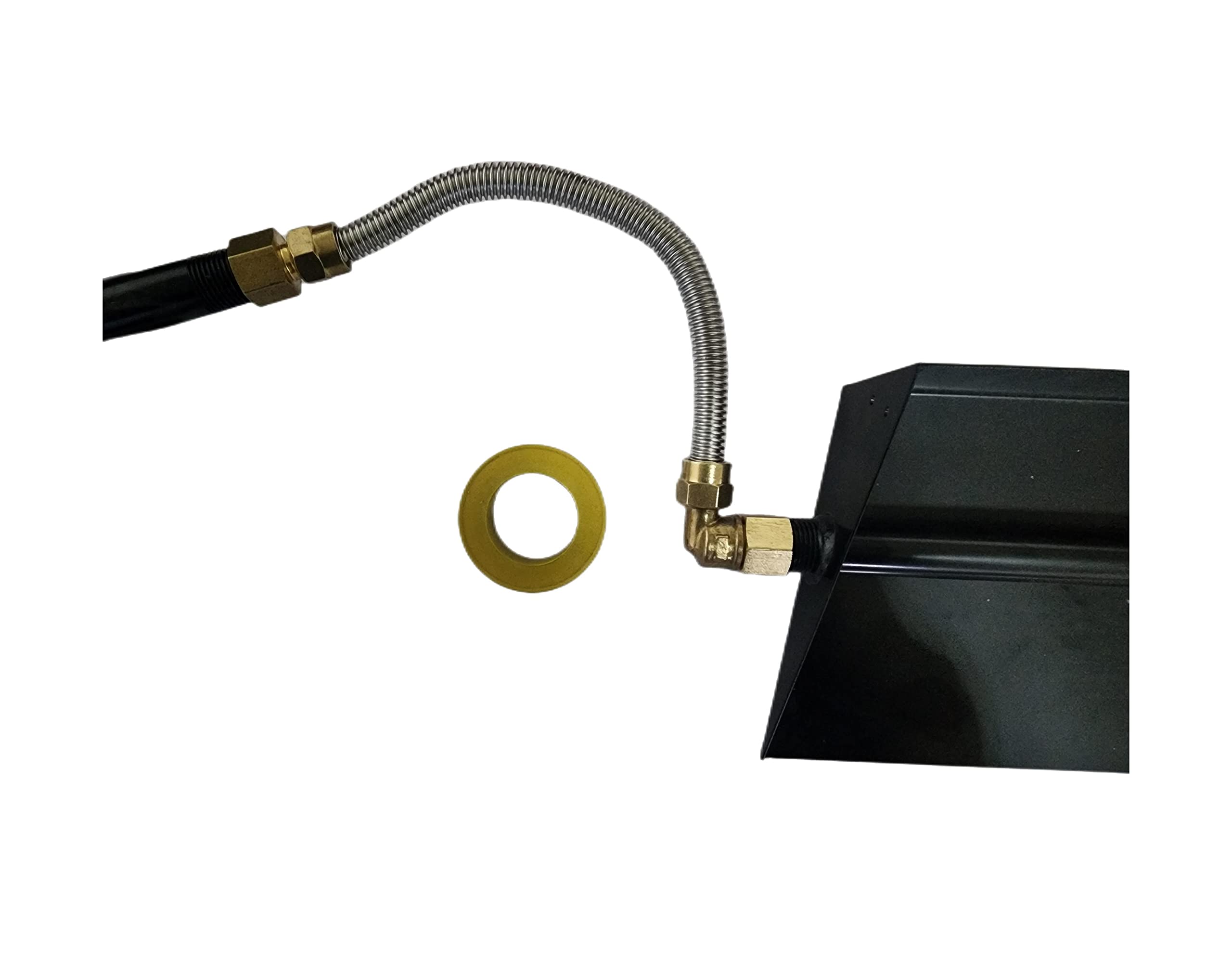 18" Gas Fireplace Burner Pan for Gas Logs & Fire Pits, Propane Compatible
