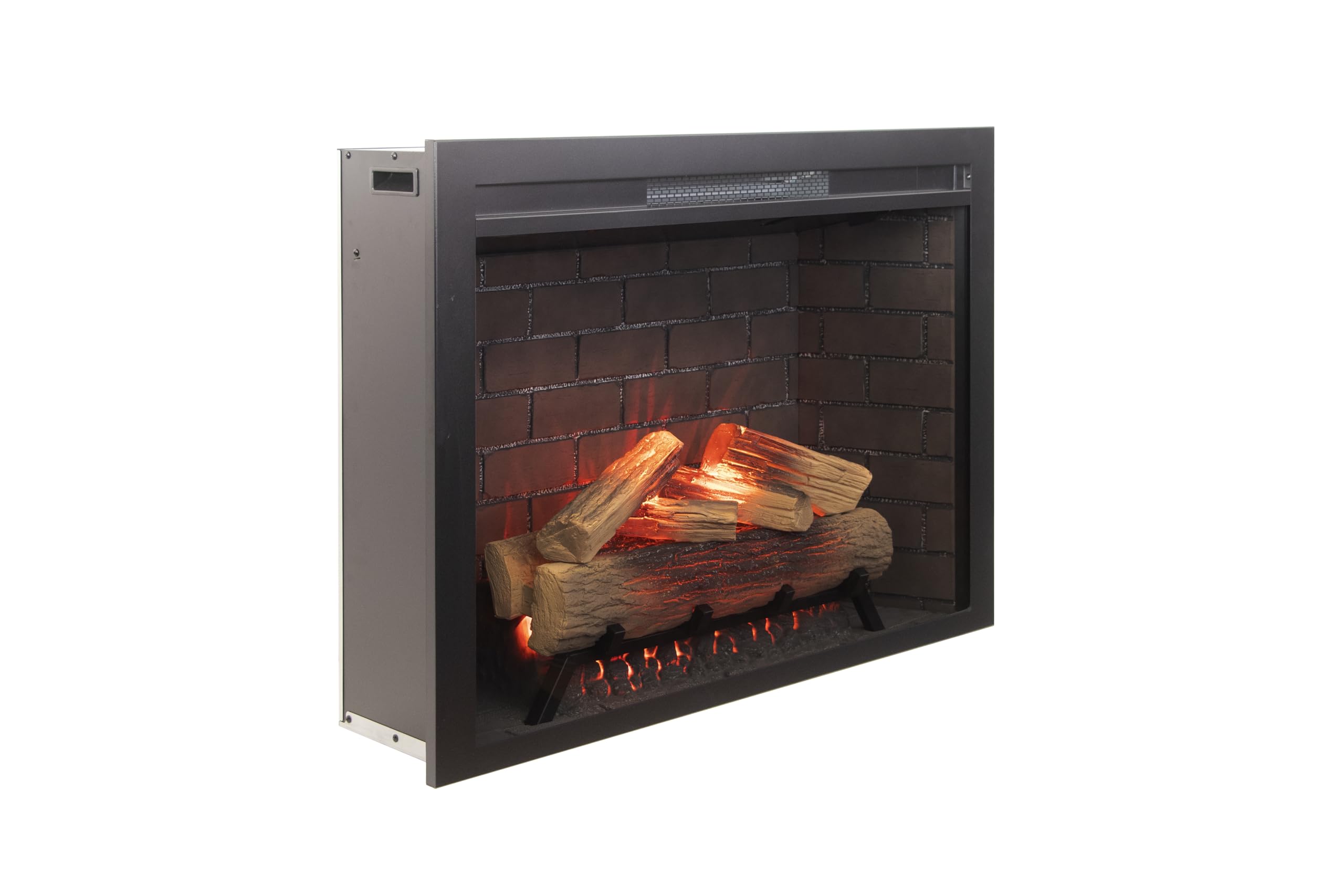 26" Electric Fireplace Insert with Infrared Heating, Wi-Fi App, Remote Control & Realistic Flame