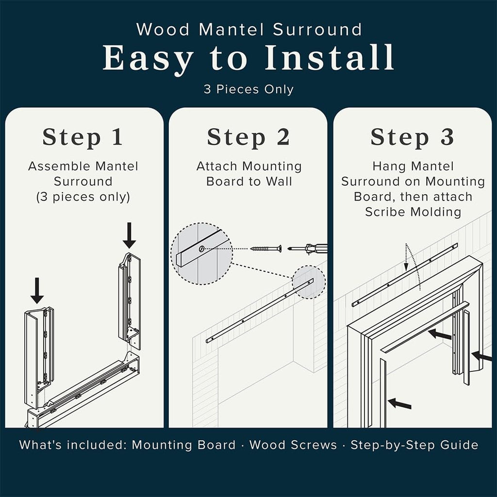 Modern Ember Hazel Wood Fireplace Mantel Surround Kit - Parent