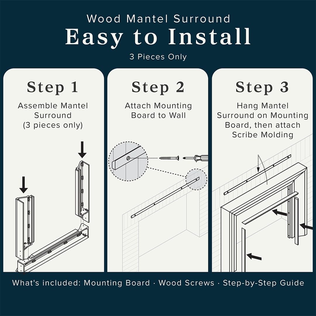 Modern Ember Hazel Wood Fireplace Mantel Surround Kit - Parent