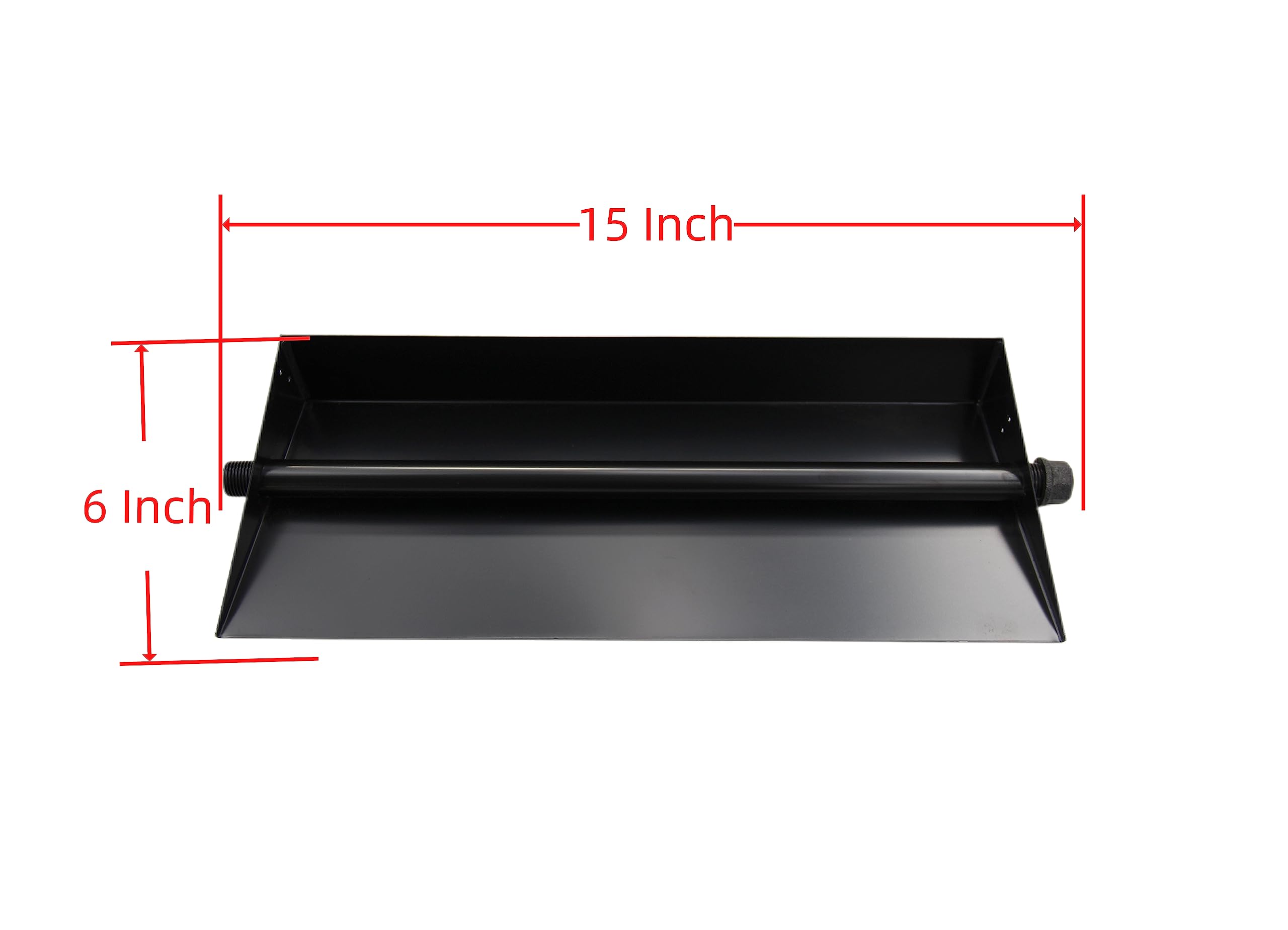 18"–24" Gas Fireplace Burner Pan with Valve for Gas Logs, Propane Compatible