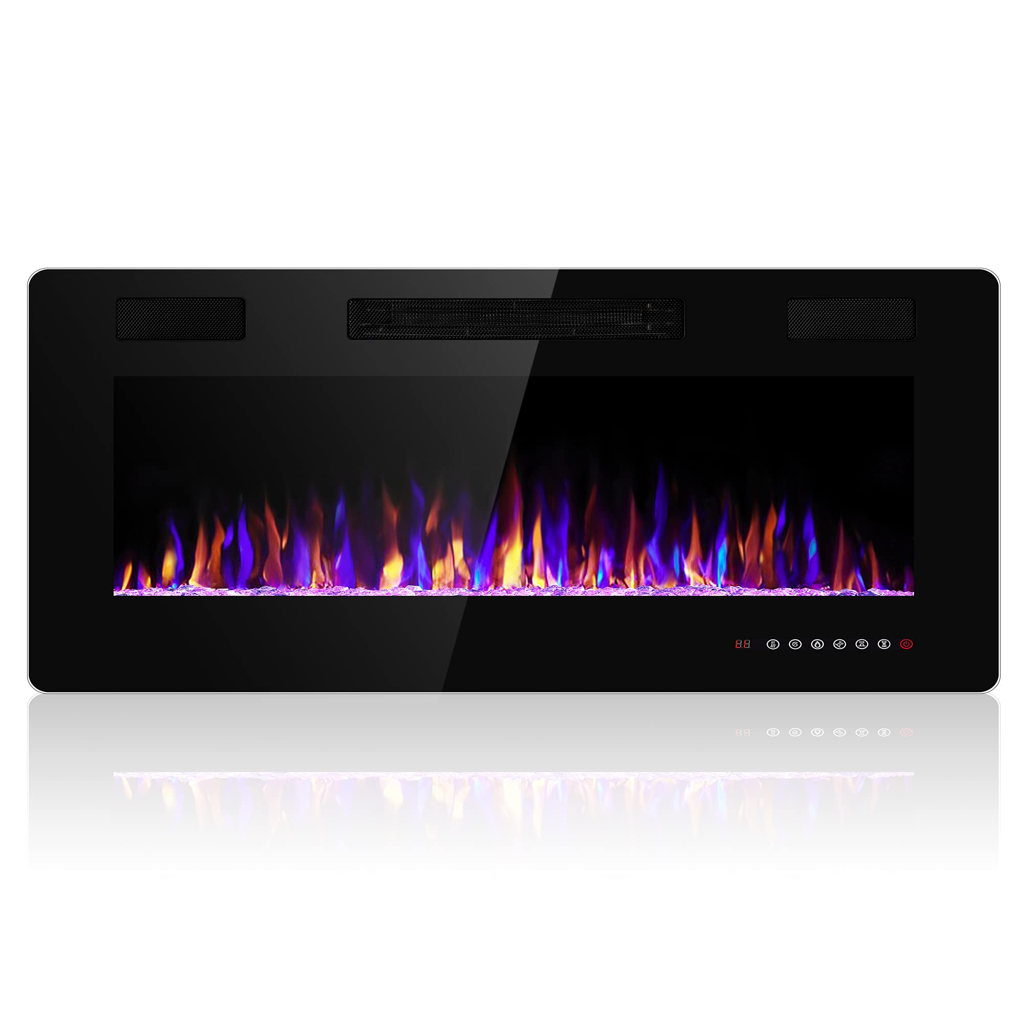 Electactic Electric Fireplace, Recessed and Wall Mounted