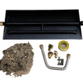 18" Gas Fireplace Burner Pan for Gas Logs & Fire Pits, Propane Compatible