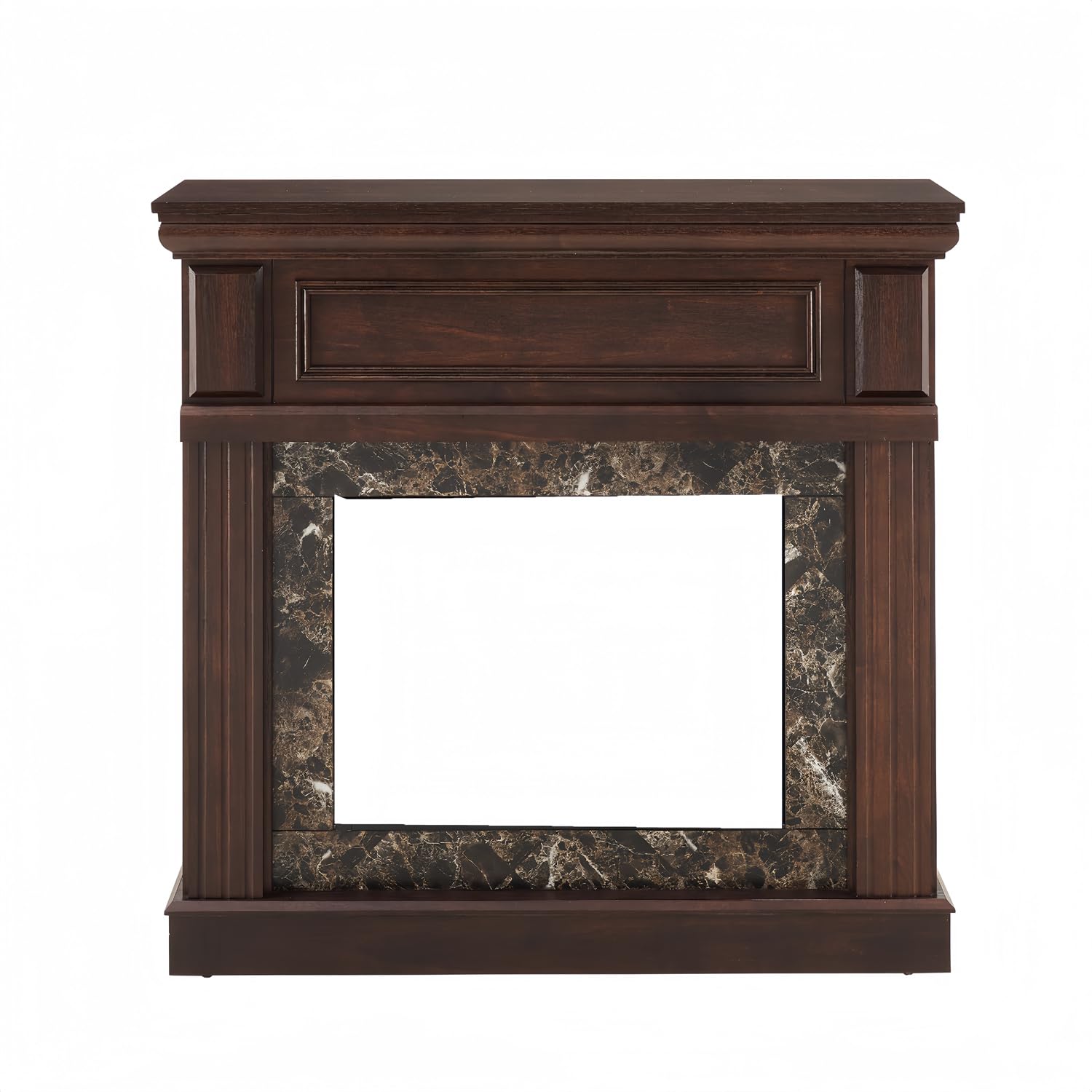 Fireplace Mantel Console for 23" Electric Fireplace, Space-Saving Modern Design for Living Room