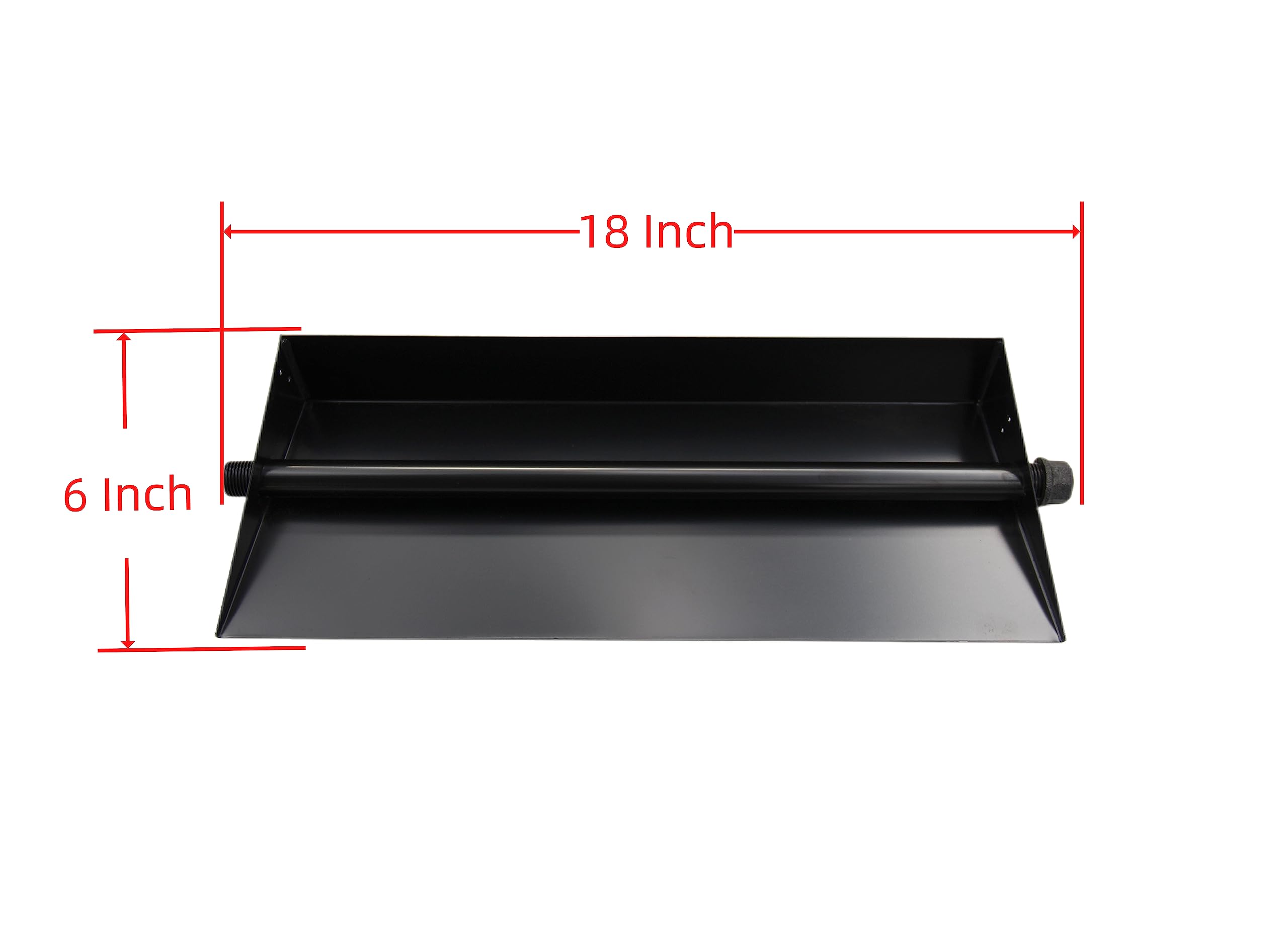 18" Gas Fireplace Burner Pan for Gas Logs & Fire Pits, Propane Compatible