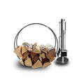 5-Piece Fireplace Tool Set, Wrought Iron Log Tools for Indoor & Outdoor Fireplaces