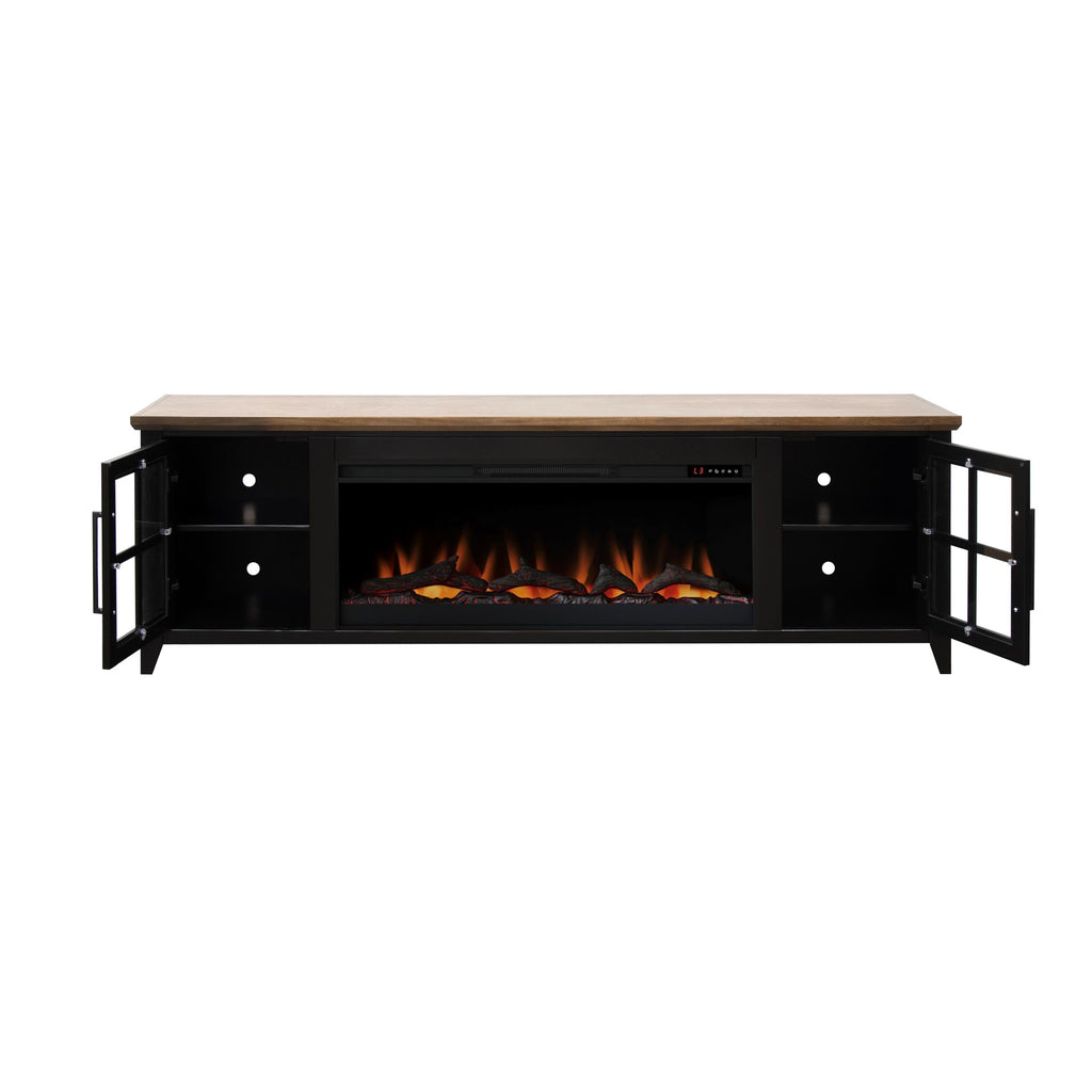 83" Fireplace TV Stand for TVs up to 95", Minimal Assembly Design