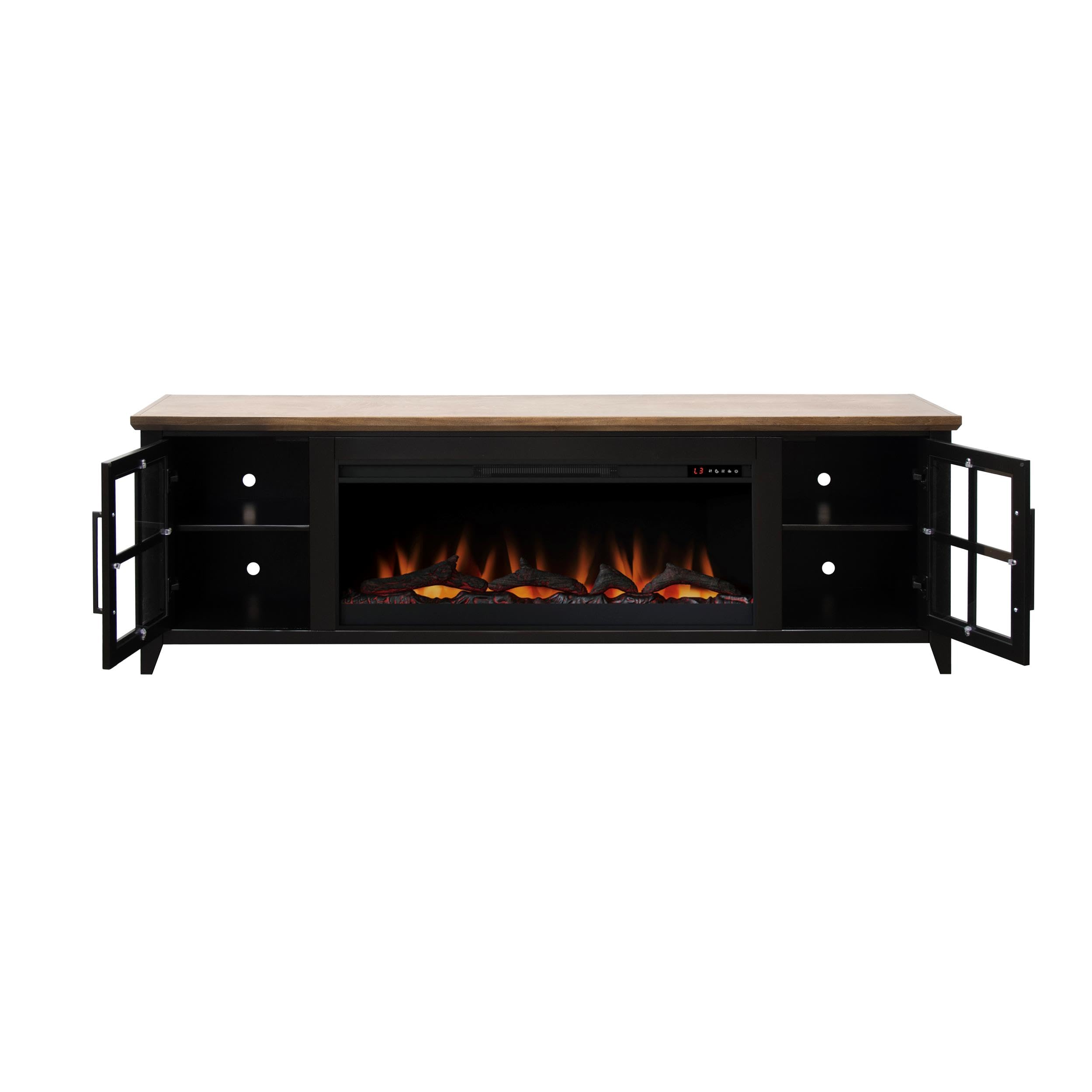 83" Fireplace TV Stand for TVs up to 95", Minimal Assembly Design