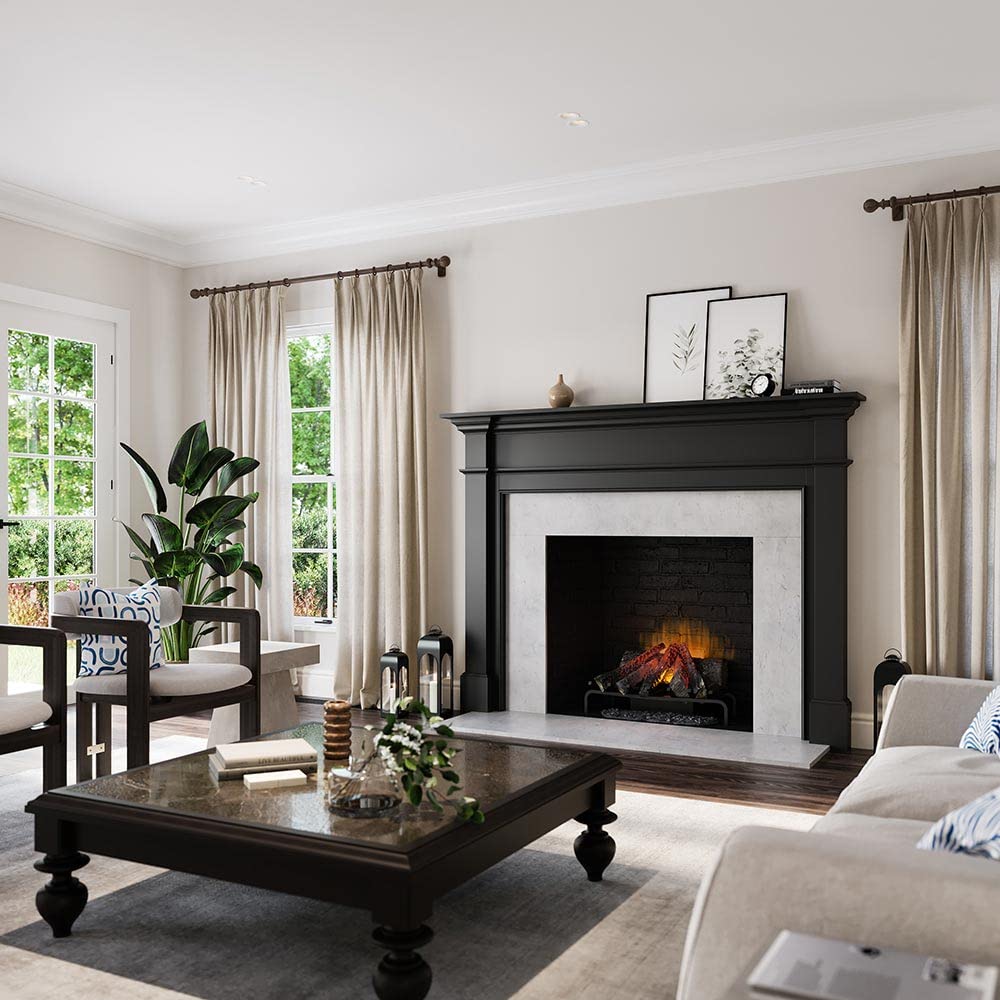 Modern Ember Lakeport Traditional Wood Fireplace Mantel Surround Kit - Parent