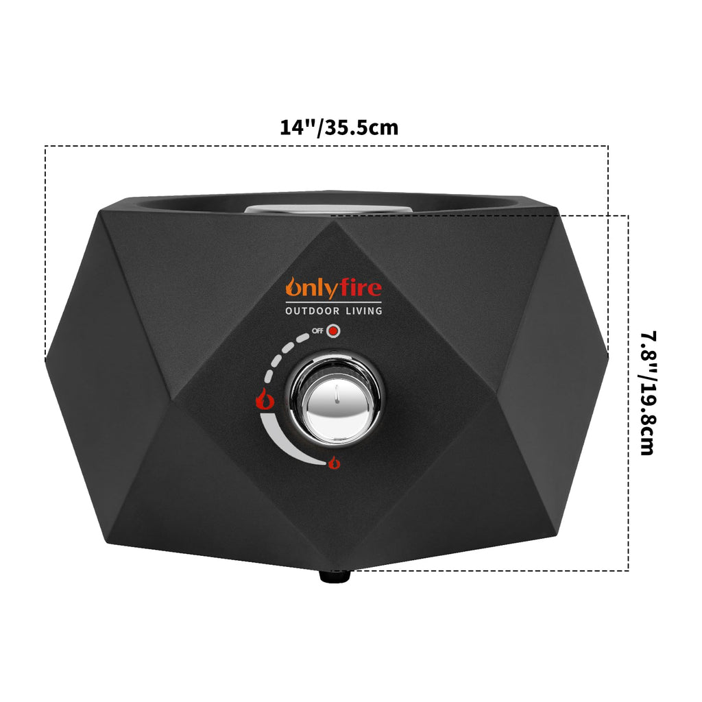 14" Portable Tabletop Gas Fire Pit for Patio, Camping & Outdoor Use