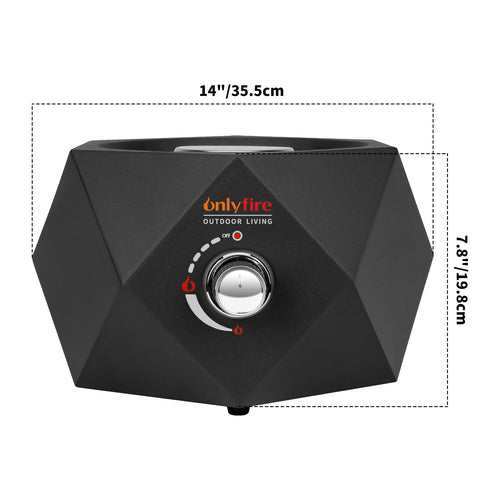 14" Portable Tabletop Gas Fire Pit for Patio, Camping & Outdoor Use