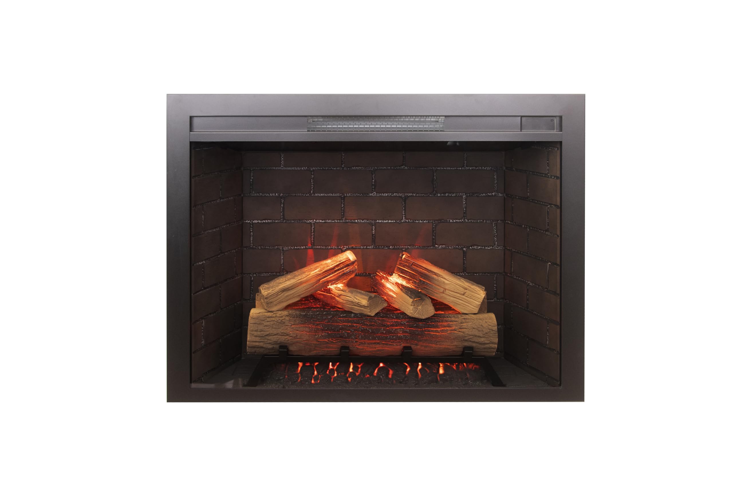 26" Electric Fireplace Insert with Infrared Heating, Wi-Fi App, Remote Control & Realistic Flame