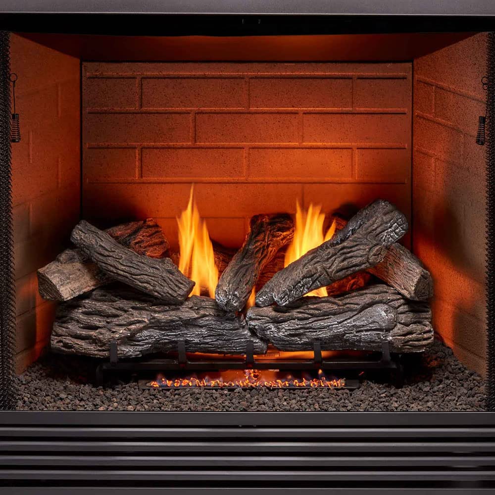 36" Universal Ventless Firebox Insert, Zero Clearance Design, Black