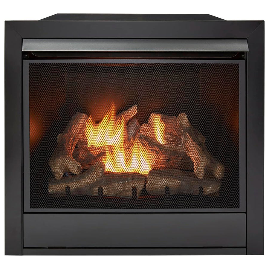 32,000 BTU Dual Fuel Ventless Gas Fireplace Insert with Remote Control