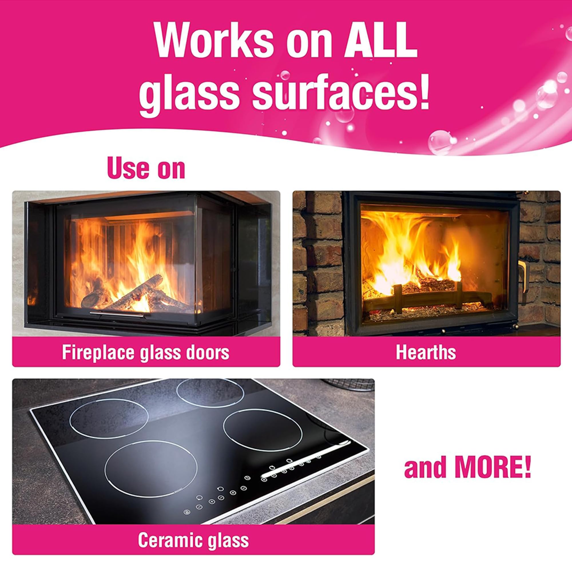 Quick 'n Brite Fireplace Glass